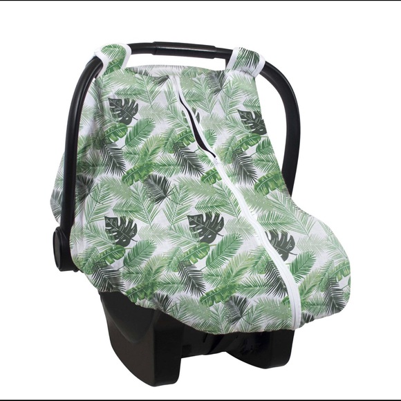 Bebe Au Lait Muslin Car Seat Cover, Palms - Picture 2 of 2
